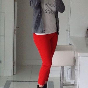 J. Crew orangey red Minnie pant